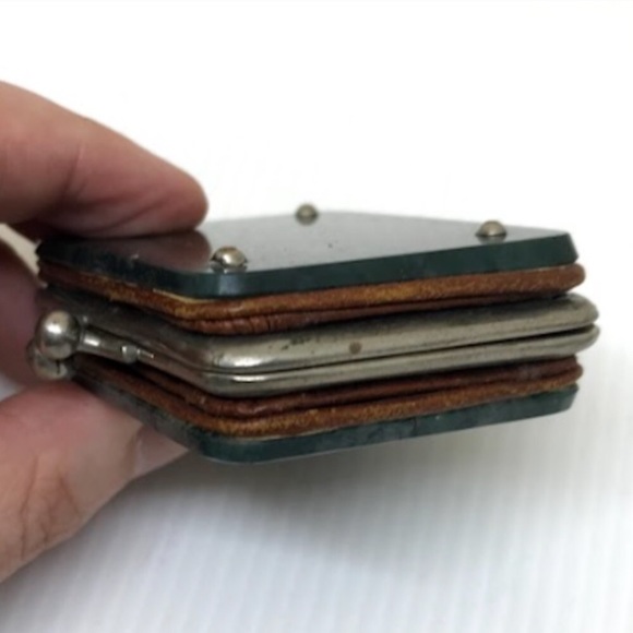 VINTAGE RARE Stone Coin Wallet & Purse - Picture 4 of 7